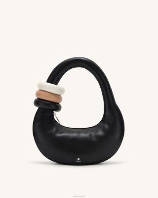 JW PEI Bolsa de ombro da ábaca preto - JW PEI Bolsa Brasil F628116