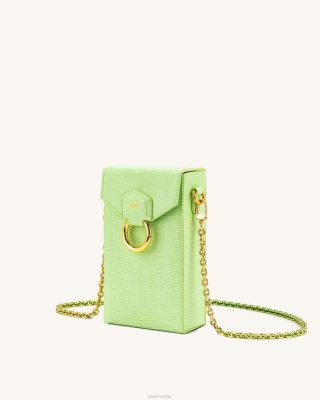 JW PEI Caixa de telefone de gradiente lola Lagarto verde limão - JW PEI Bolsa Brasil F628194