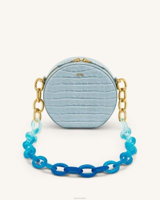 JW PEI Luna Gradiente acrílico Circle Circle Saco de ombro Croc - JW PEI Brasil F62873