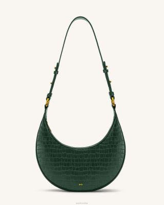 JW PEI Saco de sela Carly Croc verde escuro - JW PEI Bolsa Brasil F62810