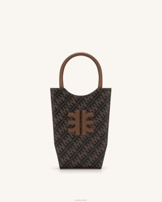 JW PEI Saco de telefone FEI marrom escuro - JW PEI Brasil F628221