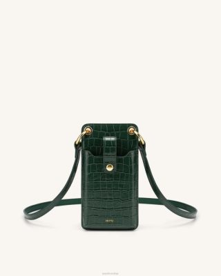 JW PEI Saco de telefone Quinn Croc verde escuro - JW PEI Bolsa Brasil F628188