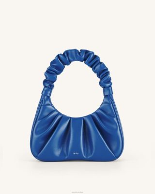 JW PEI bolsa hobo gabbi ruched Azul clássico - JW PEI Brasil F62885