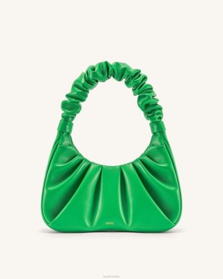JW PEI bolsa hobo gabbi ruched verde de grama - JW PEI Brasil F62857