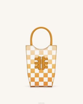 JW PEI bolsa telefônica de checkerboard de gradiente FEI laranja - JW PEI Bolsa Brasil F628226