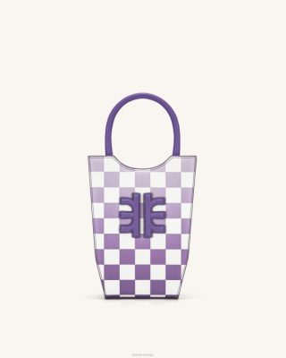 JW PEI bolsa telefônica de checkerboard de gradiente FEI roxo - JW PEI Brasil F628229