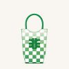 JW PEI bolsa telefônica de checkerboard de gradiente FEI verde de grama - JW PEI Brasil F628217