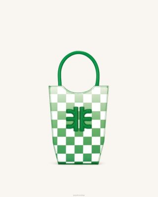 JW PEI bolsa telefônica de checkerboard de gradiente FEI verde de grama - JW PEI Brasil F628217