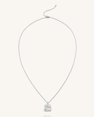 JW PEI colar de pendente de fã de banana 18ct Branco branco e zircão branco - JW PEI Brasil F628356
